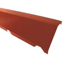 Faîtière crantée sur mur pour plaque rouge Long.210 cm 1