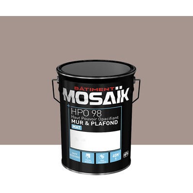 Peinture intérieure mat brun taupe teintée en machine 4L HPO - MOSAIK 1