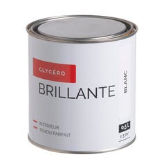 Peinture intérieure multi-supports glycéro brillant blanc 0,5 L 0