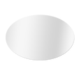 Miroir ovale bords polis 120 x 60 cm