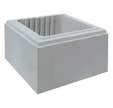 Elément de pilier lisse gris l.29 x P.29 x H.16,7 cm - WESER