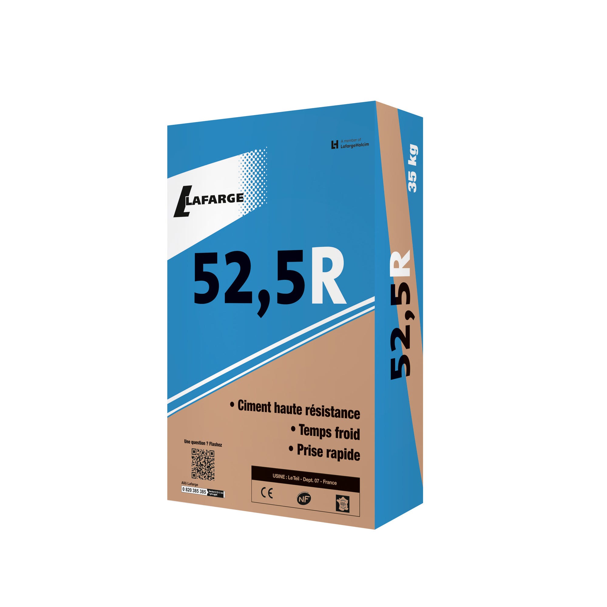 CIMENT GRIS LAFARGE 52.5 R NF SAC 35 KG Bricoman
