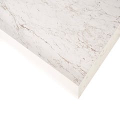 Plan de travail marbre blanc L.307 x P.65 x Ep.3,8 cm 1