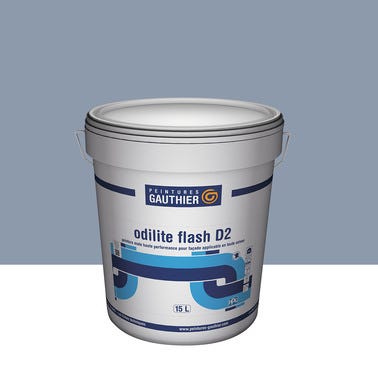 Peinture façade D2 acrylique mat teintée en machine bleu robinson CH 12F43 15 L Odilite flash - GAUTHIER