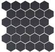Mosaïque noire l.28,1 x L.29,5 cm Ceram Hexagone