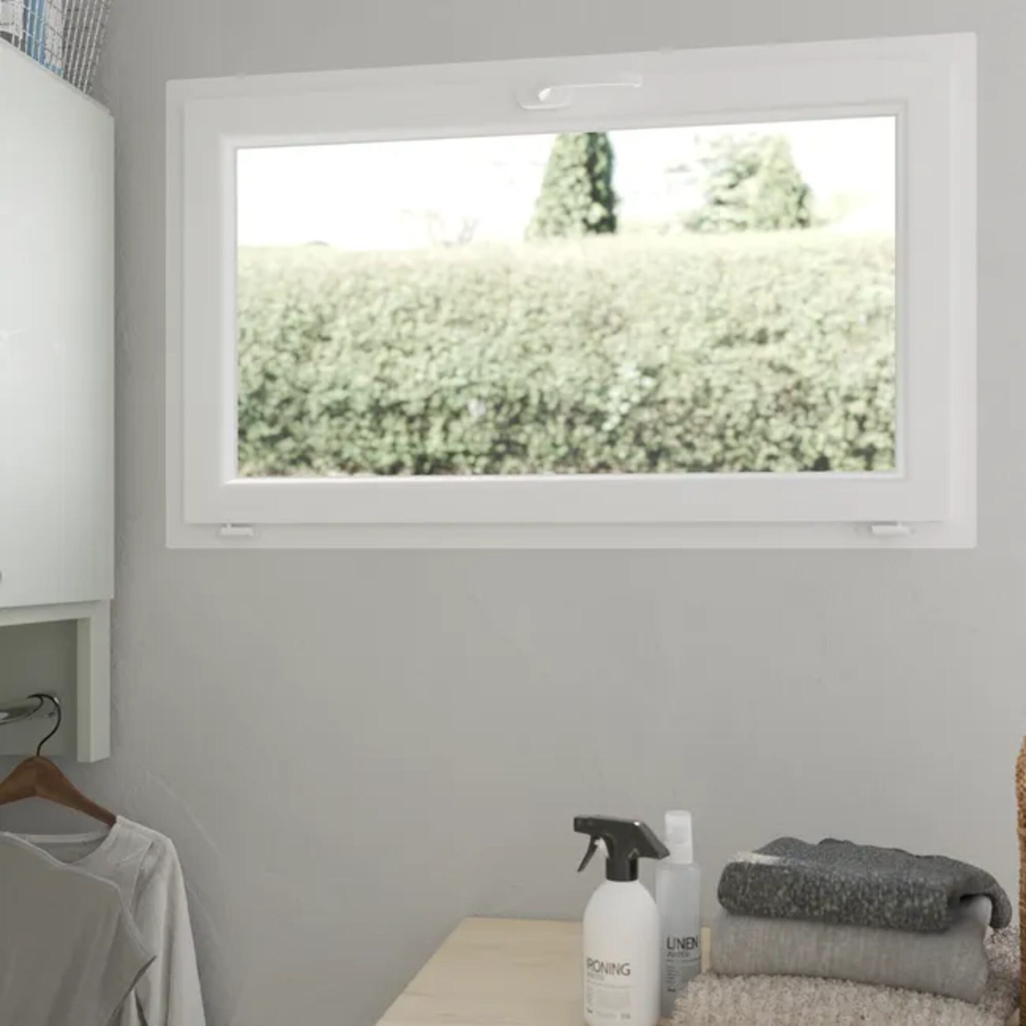 Fenêtre abattant PVC H.60 x l.80 cm oscillo-battant 1 vantail blanc 3