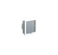 Grille + boitier OBT Diam.125 cm BO blanc 166 x 166