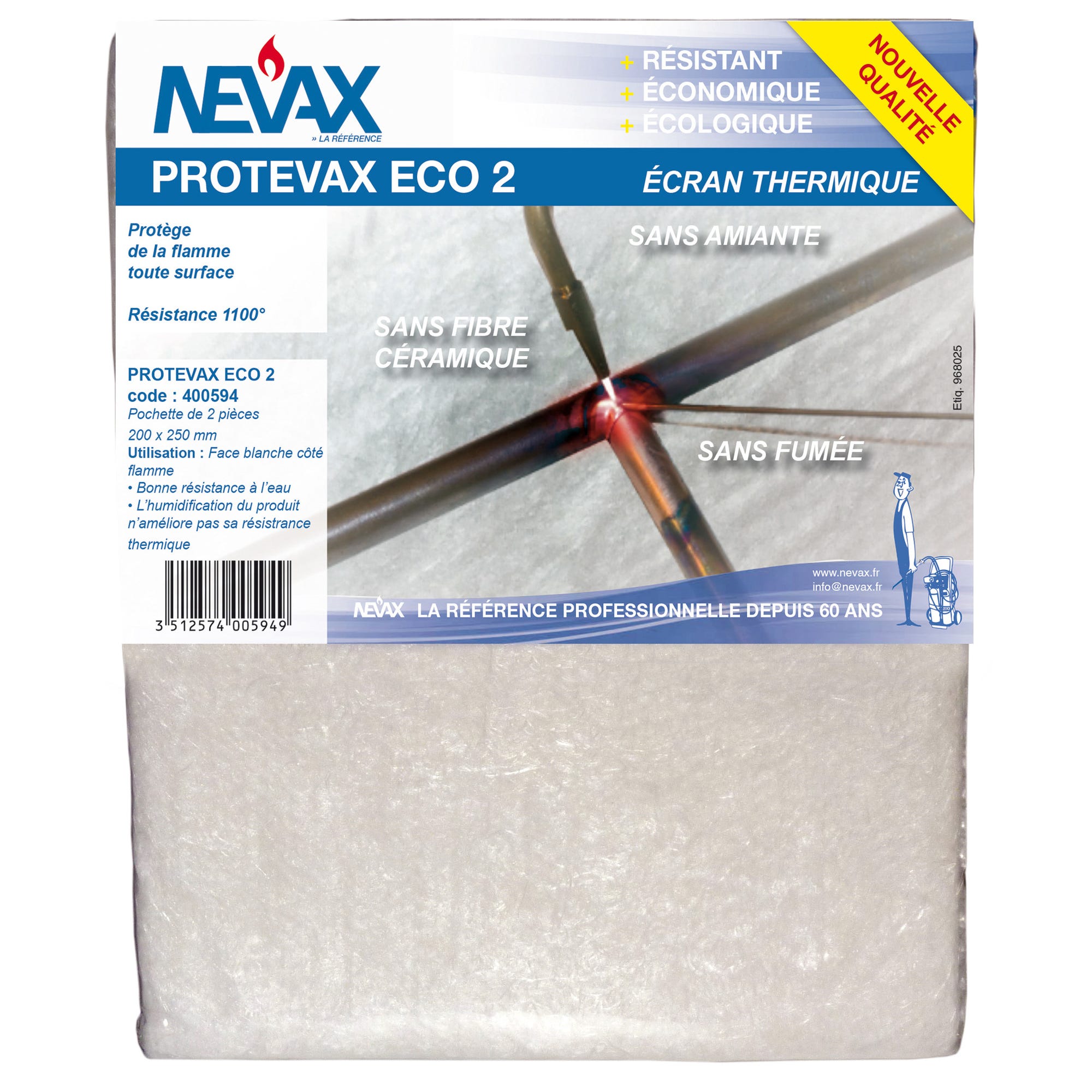 Ecran thermique protecteur max 1200° - NEVAX 0