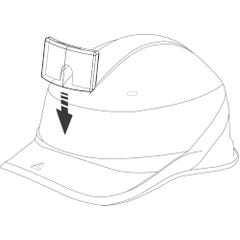 Porte-badge universel casque chantier- DELTA PLUS 1