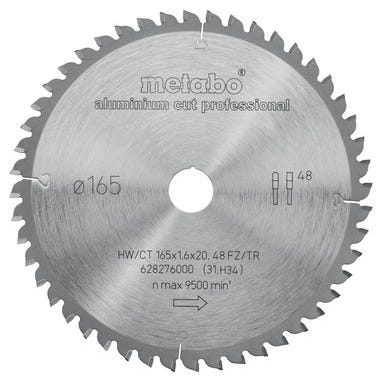 Lame de scie circulaire pour aluminium 165 mm 48 dents alésage 20mm - 628276000 METABO 0