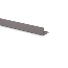 cornière inégale pvc gris aluminium 10x20mm L. 260 cm
