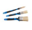 Lot de 3 brosses peinture acrylique : 2 brosses plates (n°30 & 50) + 1 brosse à rechampir 15 mm - KENSTON