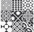 Carrelage intérieur sol et mur motif noir et blanc L.20 x L.20 cm New Wald