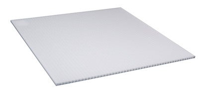 Plaque de toiture plat polycarbonate opale l.0.98xL.4m, ep.16mm