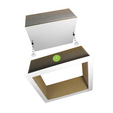 trappe de visite carree en bois bbc norme rt2012 en rehausse de 400 mm isolpro bricoman