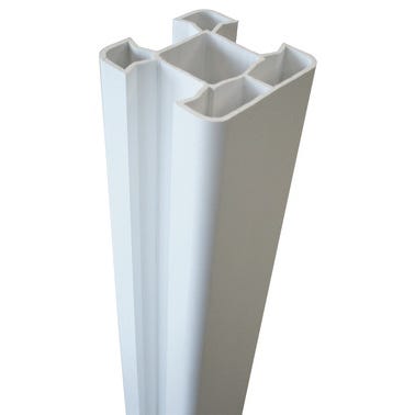 Poteau PVC blanc L.2400 x 80 x 80 mm