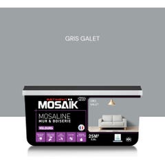 Peinture intérieure multi support acrylique velours gris galet 2,5 L Mosaline - MOSAIK 0