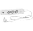 Multiprise 3 prises 2P+T + 2USB 1,5 m blanc - SCHNEIDER ELECTRIC