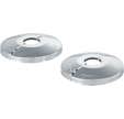 2 rosaces ouvrantes ø14 inox chromé