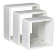 Lot de 3 cubes argent