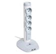 MULTIPRISE PARASURTENSEUR 4 PRISES 2 USB 1 FICHE MICRO USB + INTERRUPTEUR