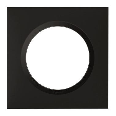Plaque 1 poste noir velour Dooxie - LEGRAND 1
