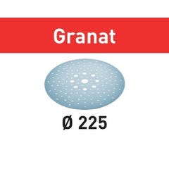 Abrasif STF Diam.225 mm/128 Grain P180 GR/25 Granat - FESTOOL 0