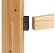2 supports de fixation noir traverse / poteau