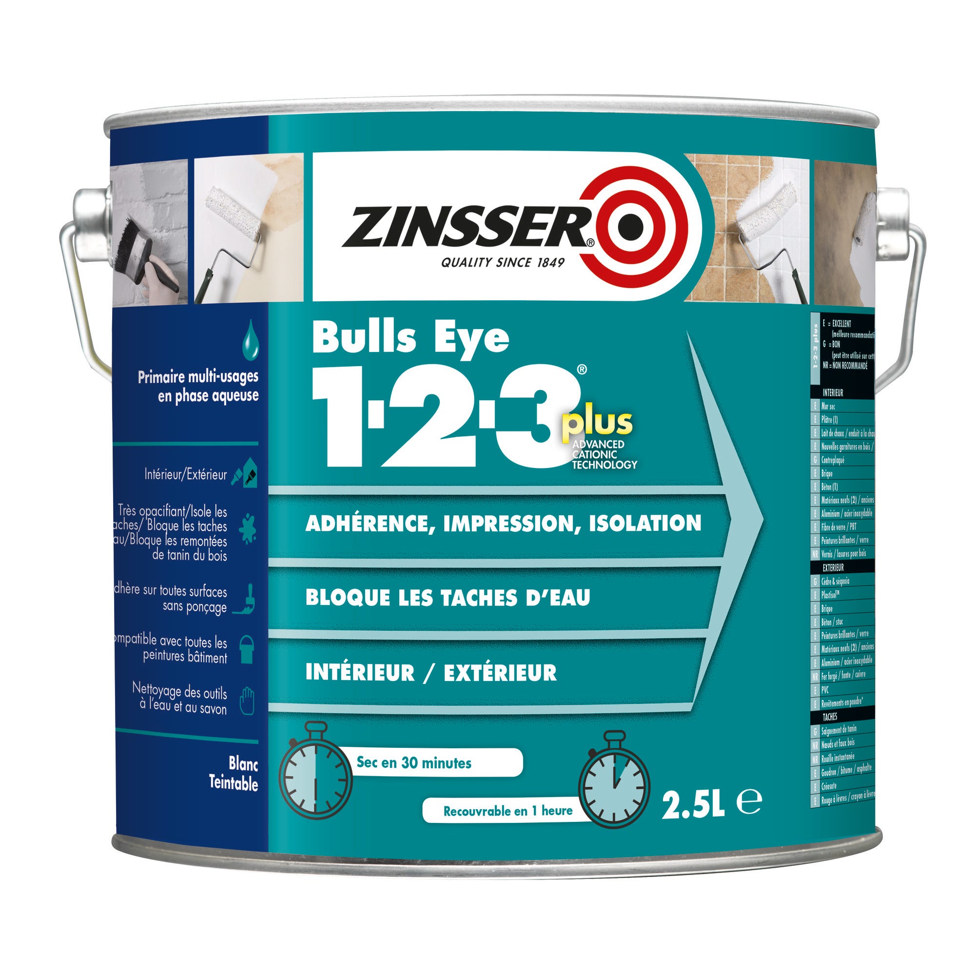 Zinsser bulls eye+ prim isolan univ 2,5l 0