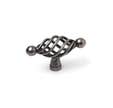 Bouton spirale acier vieil argent 62x23mm