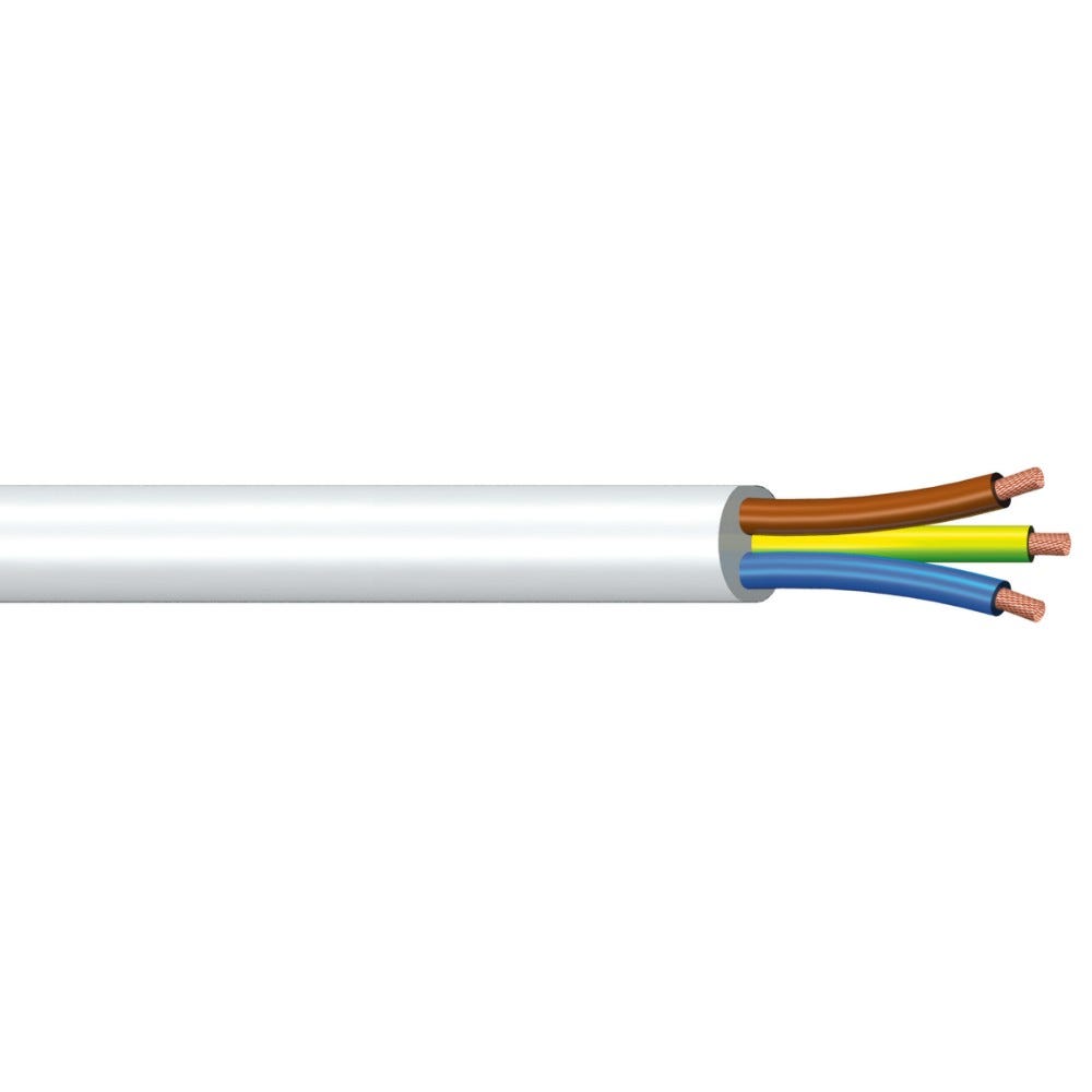 Cable électrique HO5VV-F 3G 2,5 mm² gris au mètre - MIGUELEZ 0