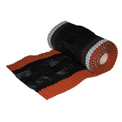 Closoir de faîtage ventilé PVC rouge brique L.5 m x l.31 cm - RAL8004 SOPREMA 0