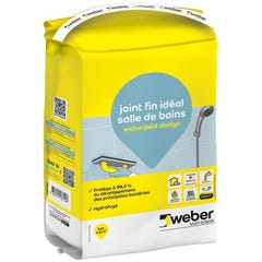 Joint fin gris perle idéal salles de bains 2 Kg Weberjoint design E07 - WEBER
