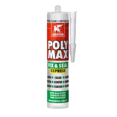 Mastic colle de montage crystal 300 g Polymax Fix & Seal Express - GRIFFON 0