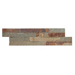 Plaquette de parement pierre naturelle 10x40cm Slimstone multicolor 6
