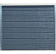 Porte de garage sectionnelle motorisée gris l.240 x H.200 cm Rainuré Woodgrain