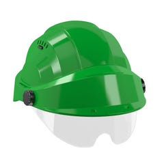 Casque de chantier  vert visière verte lunette ORIZON - TALIAPLAST  0