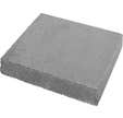 Chapeau plat de pilier 25 x 25 cm gris