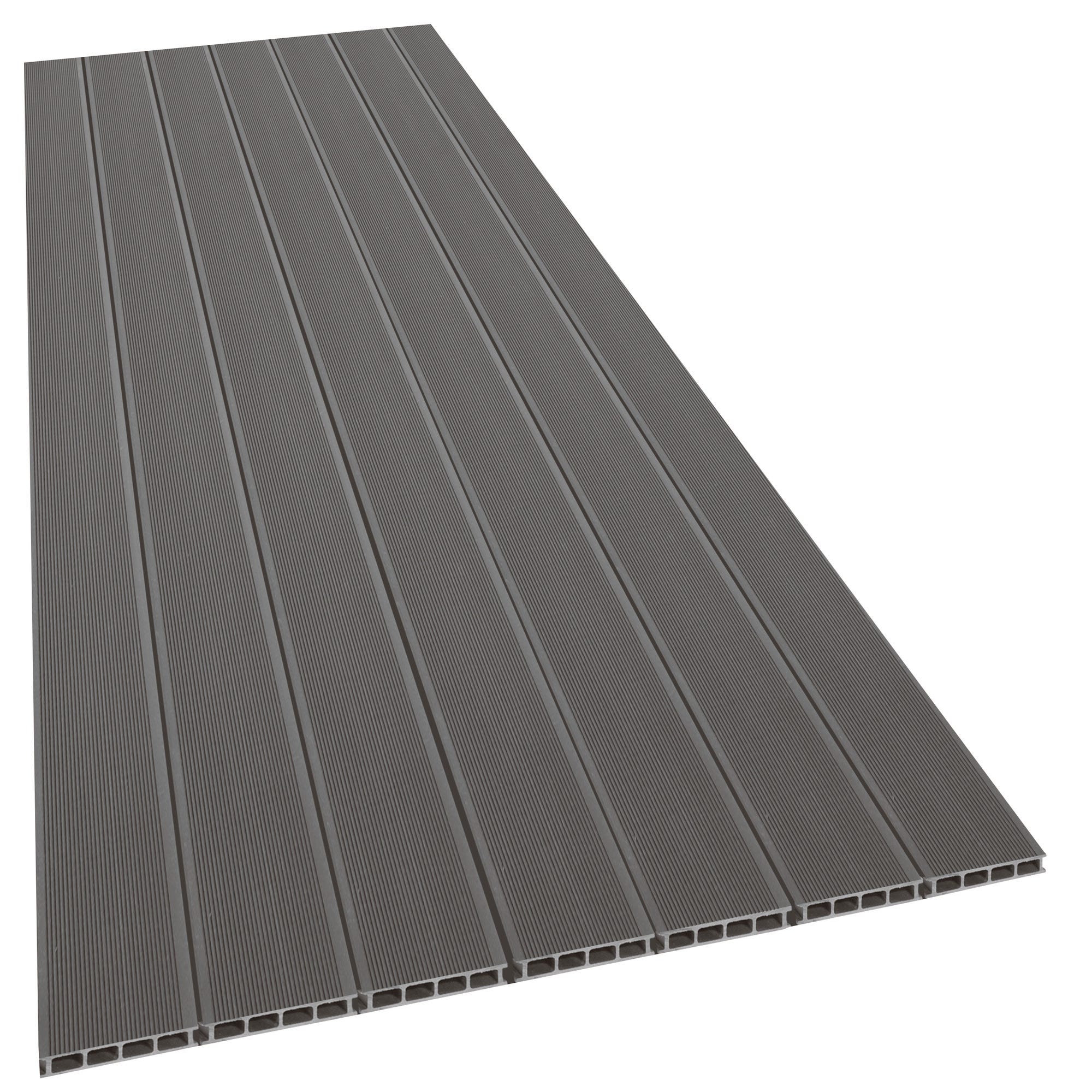 Lame de terrasse composite gris 21 x 138 mm Long. 2,4 m 1