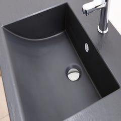 Meuble de salle de bain effet bois l.90 x H.87 x P.50 cm Erwan 0