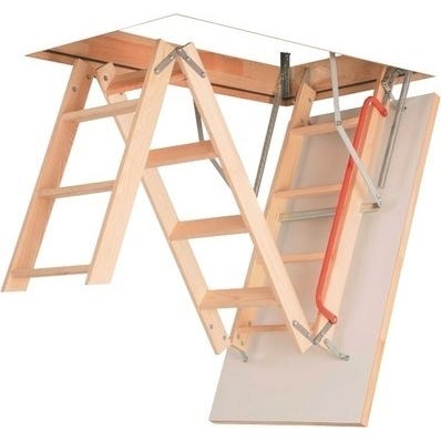Escalier Escamotable Isole En Sapin Confort L 60 X H 120 Cm Bricoman