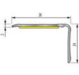 NEZ DE MARCHE STRIES METALLIQUES ALU TITIUM 110 LS