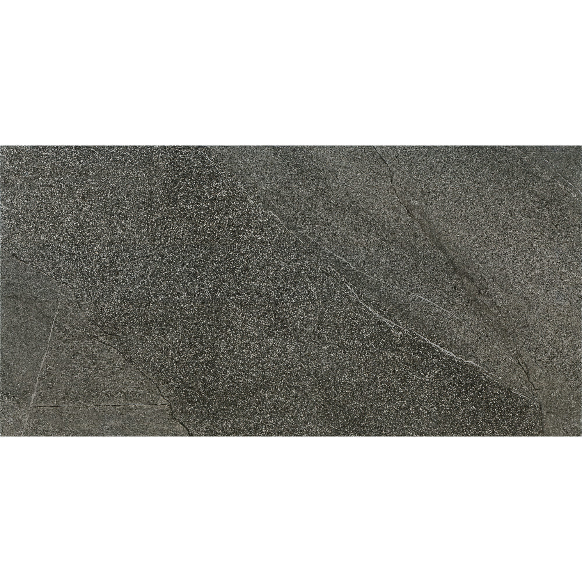 Carrelage sol intérieur effet pierre l.45x L.90cm - Halley Argento Lappato 0
