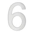 CHIFFRE 6/9 H.76MM INOX - ADHESIF