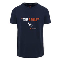 Tee-shirt de travail marine "Tous à poils" T.XXL - PARADE