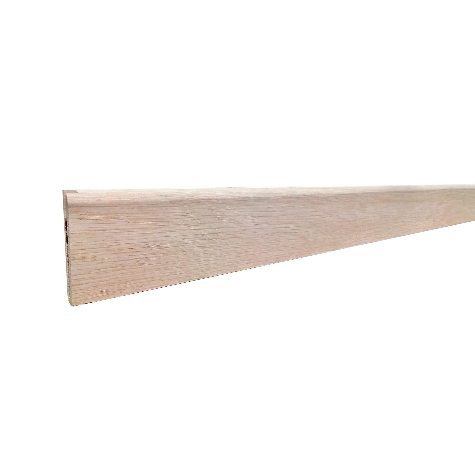 Plinthe bois effet bois H.8 x Ep.1,5 cm Long.2,4m Chêne Rustique 0