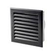 Bouche de soufflage lamelles noires 200 x 200 mm