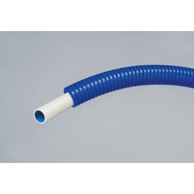 Tube PER Hydrocable blanc / bleu Diam. 16mm Ep. 3mm en couronne Long. 25m  2