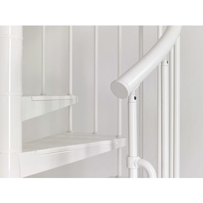 Escalier colimaçon Despina blanc 13 hauteurs Diam.110 cm