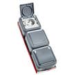 VA ET VIENT + 2 PRISES 2P+T IP55 PLEXO GRIS LEGRAND